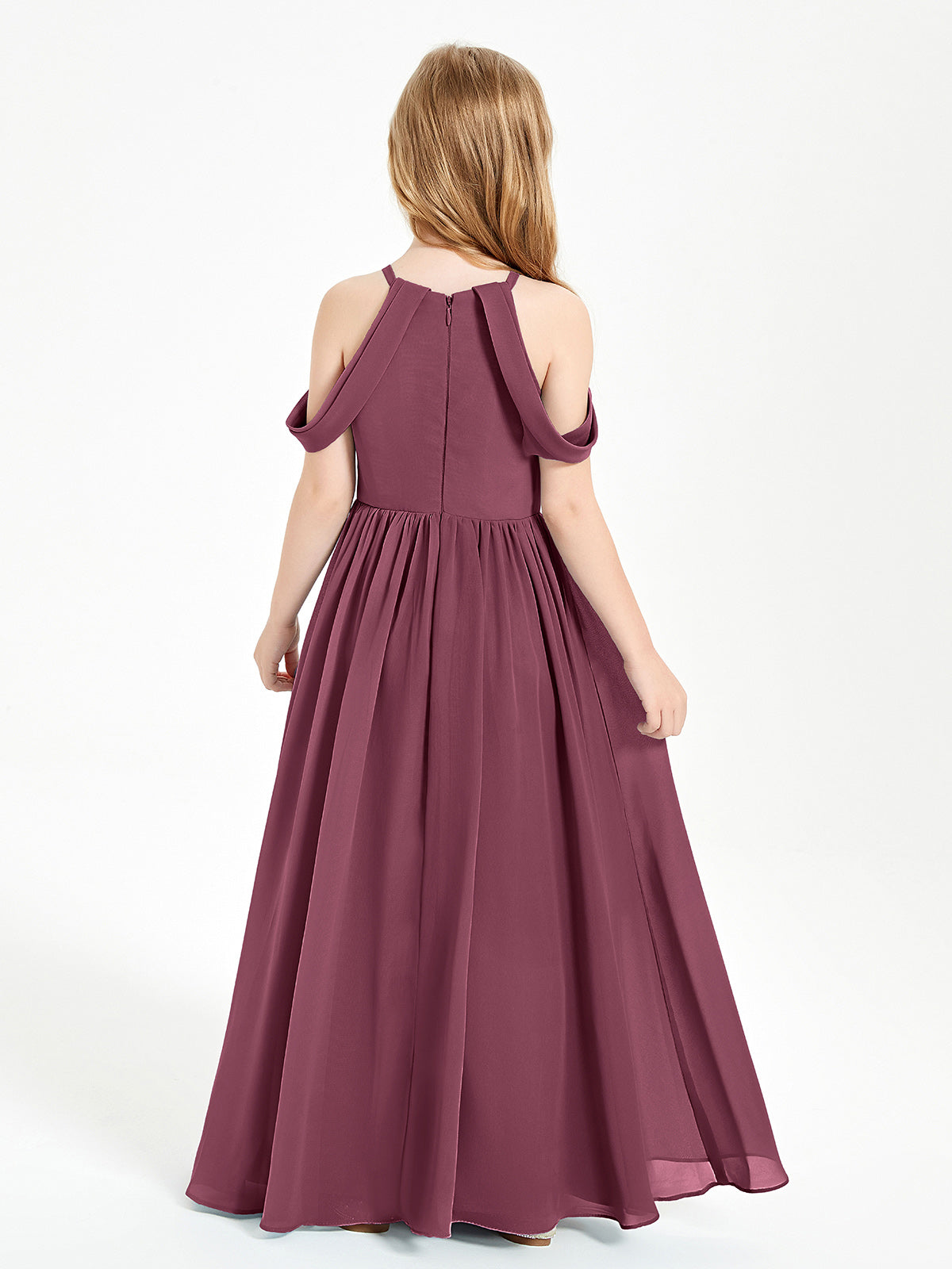 Dreamy Off the Shoulder Bridesmaid Gown for Junior Mulberry